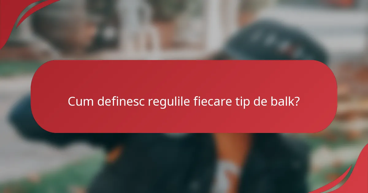 Cum definesc regulile fiecare tip de balk?